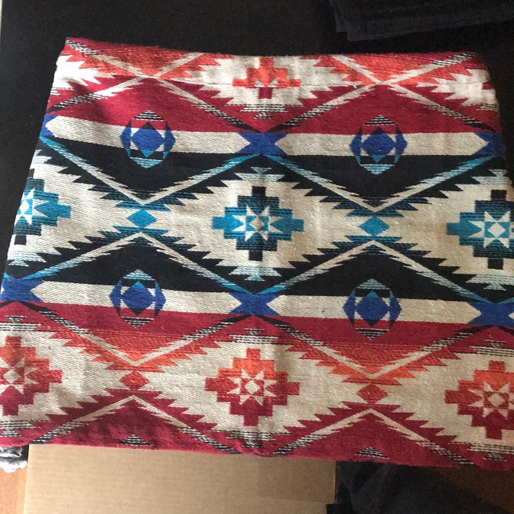 Multi colored mini skirt